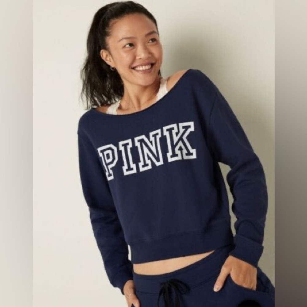 Navy Blue PINK Sweatshirt